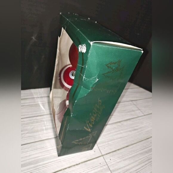 Visions By Holly Christmas Holiday Vintage Red Glass Tree Ornaments Snowflakes - Picture 6 of 9